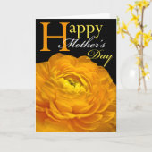 ハッピーマザーズデイカードフラワーフォトかわいらしデザイン カード (黄色い花)