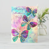 ハッピーマザーズデイカード蝶飛んでいる (スタンド正面)