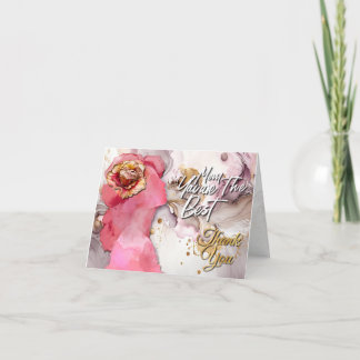 ハッピーマザーズデイカード – ピンクの花 サンキューカード