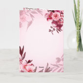 ハッピーマザーズデイギフトカードフローラピンク赤かわいい シーズンカード (裏面)