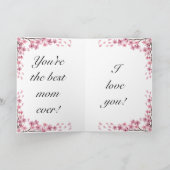 ハッピーマザーズデイギフトカードフローラピンク赤かわいい シーズンカード (内部)