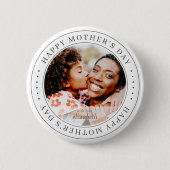 ハッピーマザーズデイクラシックシンプル写真 缶バッジ (正面)