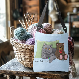 ハッピーマザーズデイグレー猫 クロスボディバッグ