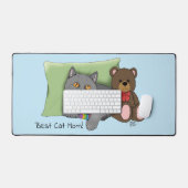 ハッピーマザーズデイグレー猫 デスクマット (キーボード&マウス)