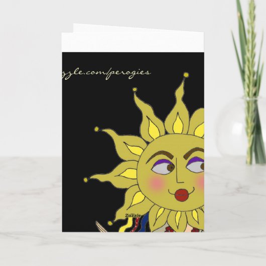 ハッピーマザーズデイサンウーマンウクライナフォークアート カード (裏面)