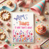 ハッピーマザーズデイサンキューワイルドフラワーおもしろい カード