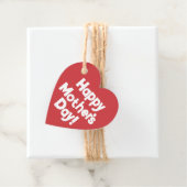 ハッピーマザーズデイシンプルタイポグラフィモダンハート フェイバータグ (インサイチュ)