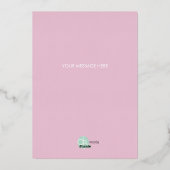 ハッピーマザーズデイシンプル花模様ピンク 箔シーズンカード (裏面)