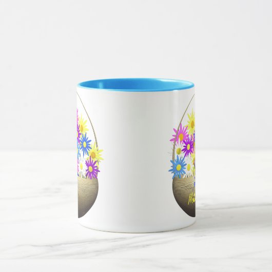 ハッピーマザーズデイジーとブルーバード マグカップ (中央)