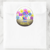 ハッピーマザーズデイジーとブルーバード ラウンドシール (バッグ)