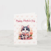 ハッピーマザーズデイスイートパステルキャット シーズンカード (正面)