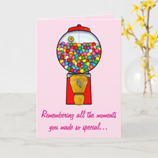 ハッピーマザーズデイスイートメモリーズガムボール カード (黄色い花)