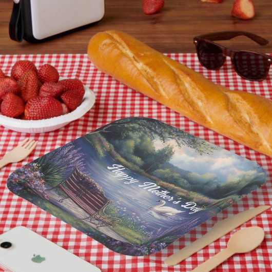 ハッピーマザーズデイスワンベンチレイク ペーパープレート (ピクニック)