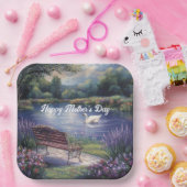 ハッピーマザーズデイスワンベンチレイク ペーパープレート (パーティー)