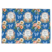 ハッピーマザーズデイセルリアンブルー ラージペーパーバッグ