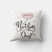 ハッピーマザーズデイタイポグラフィ | クッション (裏面)