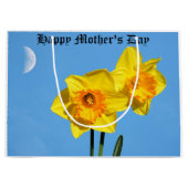 ハッピーマザーズデイダフォジルス金ゴールドメダルフラワー ラージペーパーバッグ (正面)