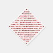 ハッピーマザーズデイダークレッド、ホワイトペーパーナプキン スタンダードカクテルナプキン (角)