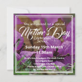 ハッピーマザーズデイチャーチサービスイベントフローラ 招待状 (正面)