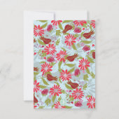 ハッピーマザーズデイハンドドロー花模様レッドカード カード (裏面)