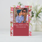 ハッピーマザーズデイハンドドロー花模様レッドカード カード (スタンド正面)