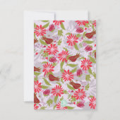 ハッピーマザーズデイハンドドロー花模様レッドカード カード (裏面)