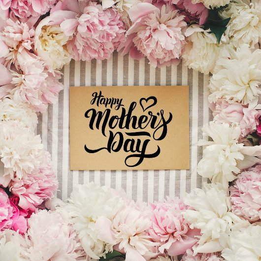 ハッピーマザーズデイハートクラフトゴムスタンプ ラバースタンプ