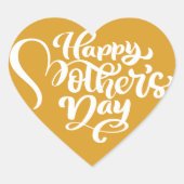 ハッピーマザーズデイハートシェイプゴールデン ハートシール (正面)