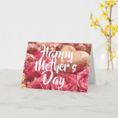 ハッピーマザーズデイハートバラ カード (黄色い花)