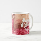 ハッピーマザーズデイハートバラ コーヒーマグカップ (正面右)
