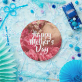 ハッピーマザーズデイハートバラ ペーパープレート (パーティー)