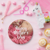 ハッピーマザーズデイハートバラ ペーパープレート (パーティー)