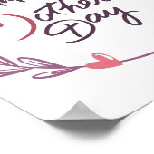 ハッピーマザーズデイハートフローラリースブーケ ポスター (角)