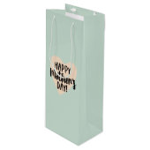 ハッピーマザーズデイハートワイン抱き枕 ワインギフトバッグ (正面アングル)