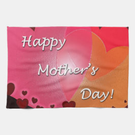ハッピーマザーズデイハート キッチンタオル