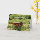 ハッピーマザーズデイバタフライカード カード (黄色い花)