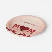 ハッピーマザーズデイバラハートブーケ ペーパープレート (アングル)