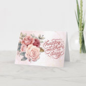 ハッピーマザーズデイバラ水彩ピンク シーズンカード (正面)