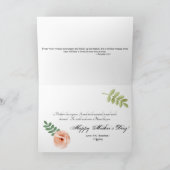 ハッピーマザーズデイパステルピンク紙フラワーズ カード (内部)