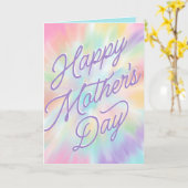 ハッピーマザーズデイパステル絞り染めカード カード (黄色い花)
