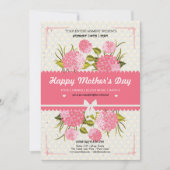 ハッピーマザーズデイパーティの招待状 招待状 (正面)