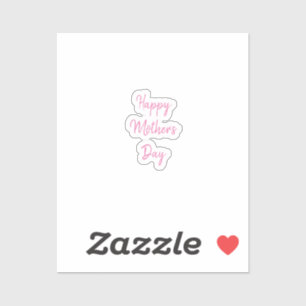 ハッピーマザーズデイパーティーピンクシンプルモダン2024 シール