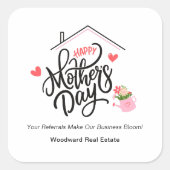 ハッピーマザーズデイビジネス開花 | 実在地 スクエアシール (正面)