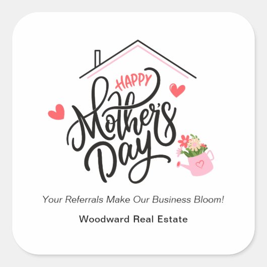 ハッピーマザーズデイビジネス開花 | 実在地 スクエアシール (正面)