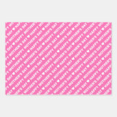 ハッピーマザーズデイピンクと白 ラッピングペーパーシート (正面3)