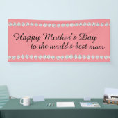 ハッピーマザーズデイピンクの宝石ダイヤモンド 横断幕 (トレードショー)