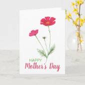 ハッピーマザーズデイピンクウォーター色フローラ カード (黄色い花)