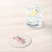 ハッピーマザーズデイピンクウォーター色フローラ ペーパーコースター (インサイチュ)