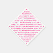 ハッピーマザーズデイピンクオンホワイトペーパーナプキン スタンダードカクテルナプキン (角)