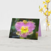 ハッピーマザーズデイピンクカトレヤオーキッド カード (黄色い花)